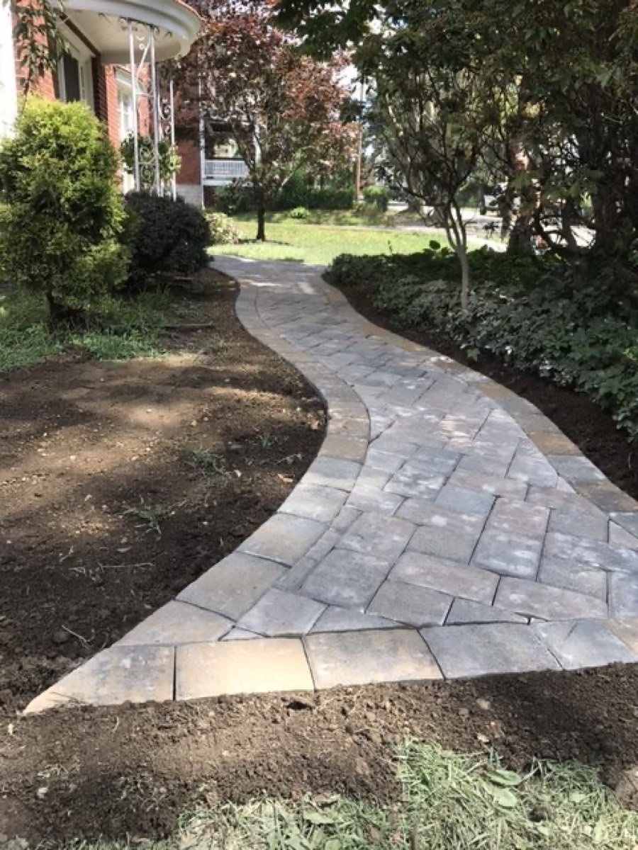 Paver sidewalk on Church Street in Indiana, PA